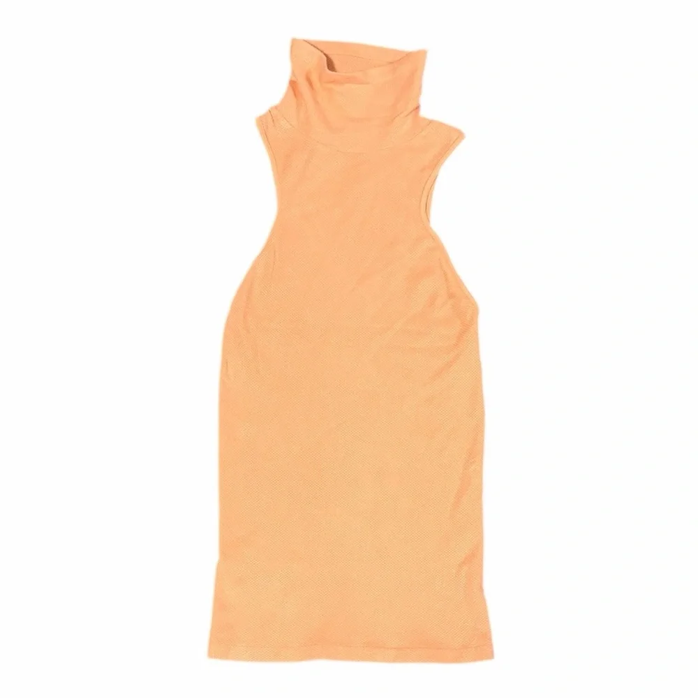 Free People Always Ready‎ Seamless Turtleneck Tank Peach NWT Size Med Large